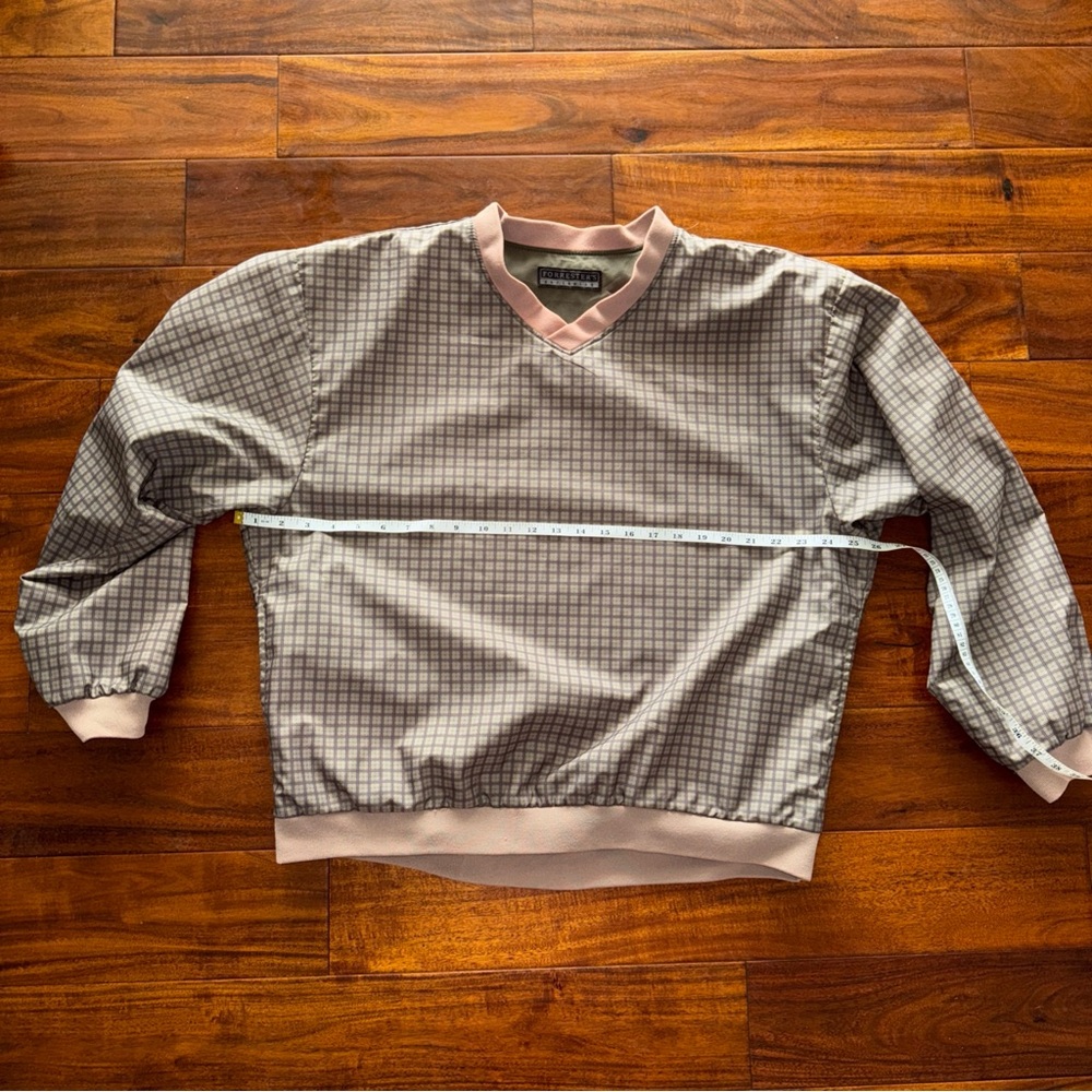 Mens Sportswear Golf Pullover V Neck Plaid‎ Long Sleeve Sweatshirt M